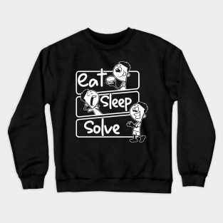 Eat Sleep Solve Repeat Speed Cubing Puzzle Cube design Crewneck Sweatshirt